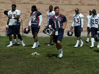 Players coming out for practice