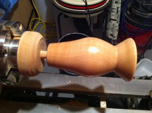 vase on lathe